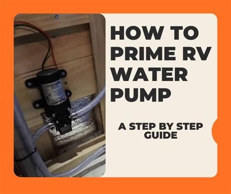 how to prime a rv water pump